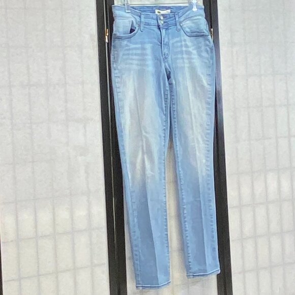 Levi's 529 Curvy Straight Leg Mid Rise 10 Stretch Faded Light Wash Denim Jeans - Picture 3 of 14